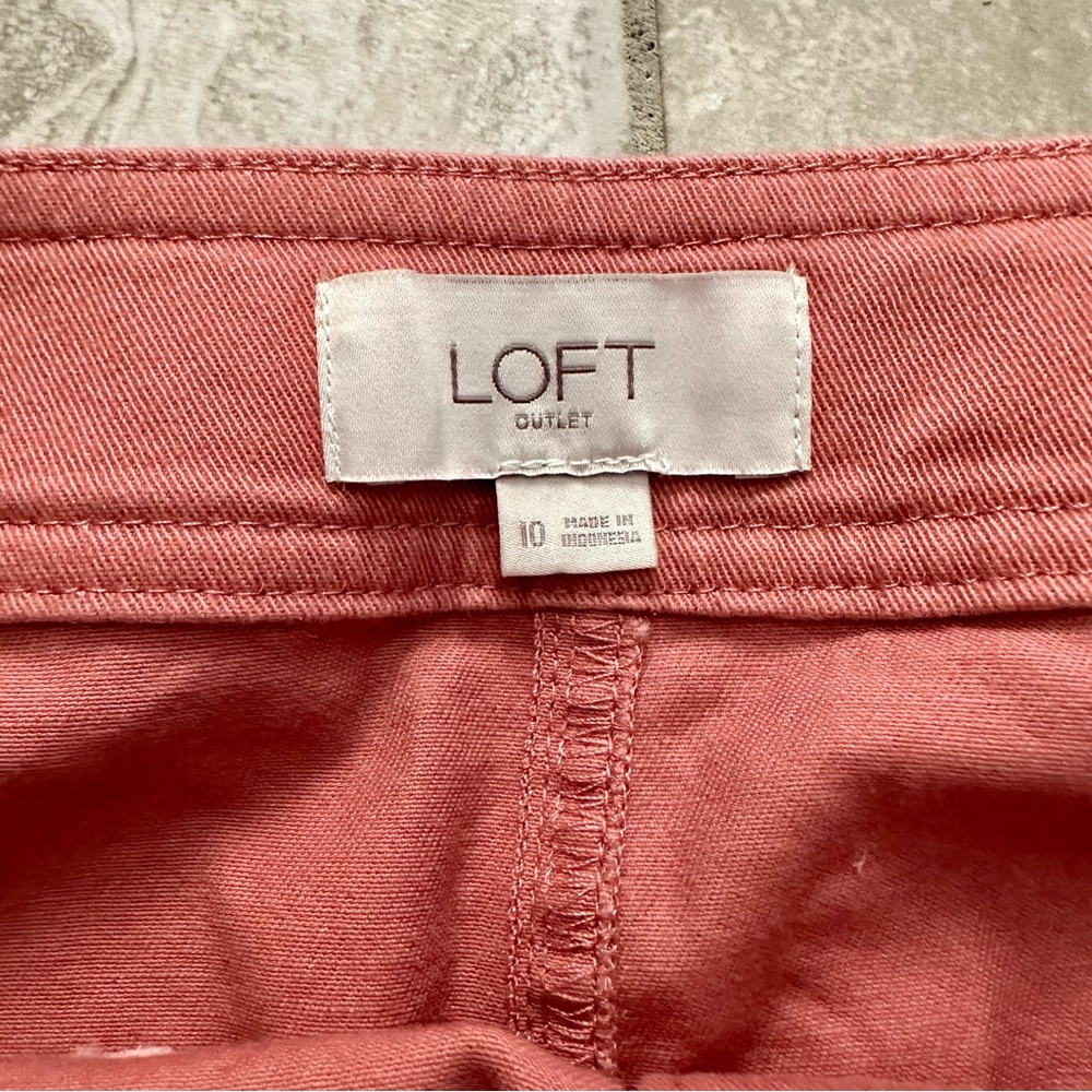 LOFT Button-Front Mini Skirt - Picture 2 of 2